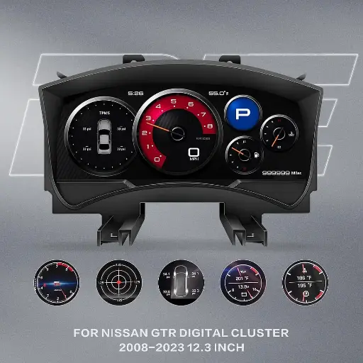 Nissan GTR 2008-2023 Digital Cluster12.3″ Linux Instrument Cluster